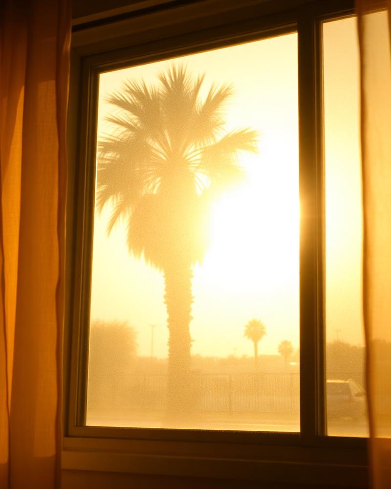 Dusty Bakersfield window before cleaning